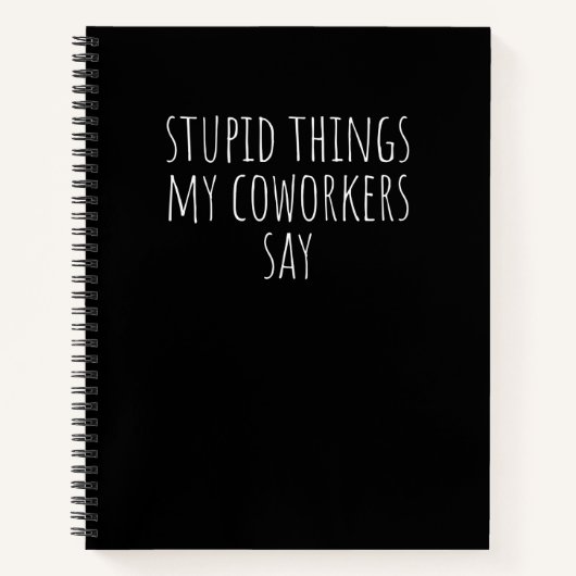 同僚がギフトギフトメおもしろいートと言う愚かなこと ノートブック (正面)