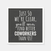 同僚さよなら |共同ワーカーの移動 |の離れギフト スタンダードカクテルナプキン (正面)