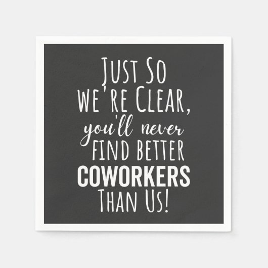 同僚さよなら |共同ワーカーの移動 |の離れギフト スタンダードカクテルナプキン (正面)