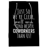 同僚さよなら |共同ワーカーの移動 |の離れギフト ミディアムペーパーバッグ (正面)