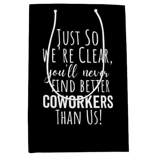 同僚さよなら |共同ワーカーの移動 |の離れギフト ミディアムペーパーバッグ (正面)