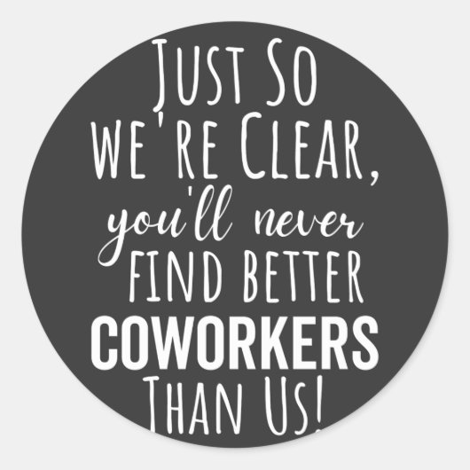 同僚さよなら |共同ワーカーの移動 |の離れギフト ラウンドシール (正面)