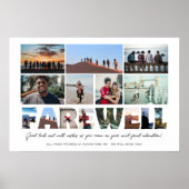 同僚との別れボス退職写真コラージュ ポスター (正面)