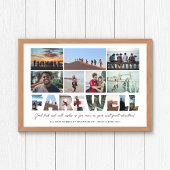 同僚との別れボス退職写真コラージュ ポスター