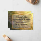 同僚とブライトイエロー大理石、金ゴールド ノートカード (正面/裏面インサイチュ)