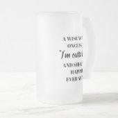 同僚と同僚の女性のための退職ギフト フロストグラスビールジョッキ (正面右)