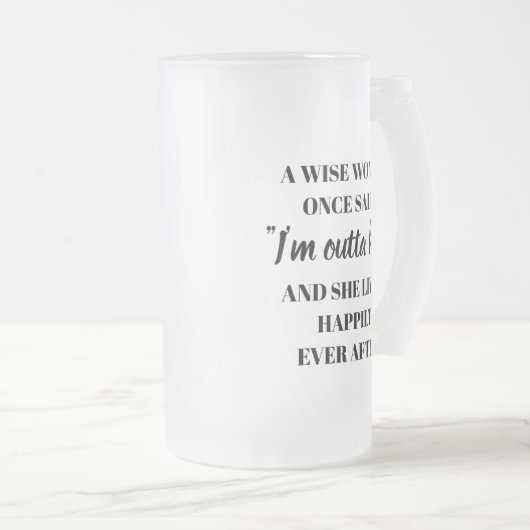 同僚と同僚の女性のための退職ギフト フロストグラスビールジョッキ (正面右)