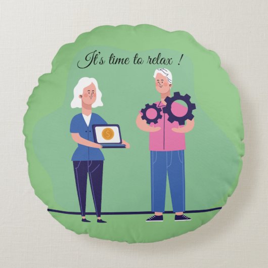 同僚に対する退職贈与 ラウンドクッション (正面)