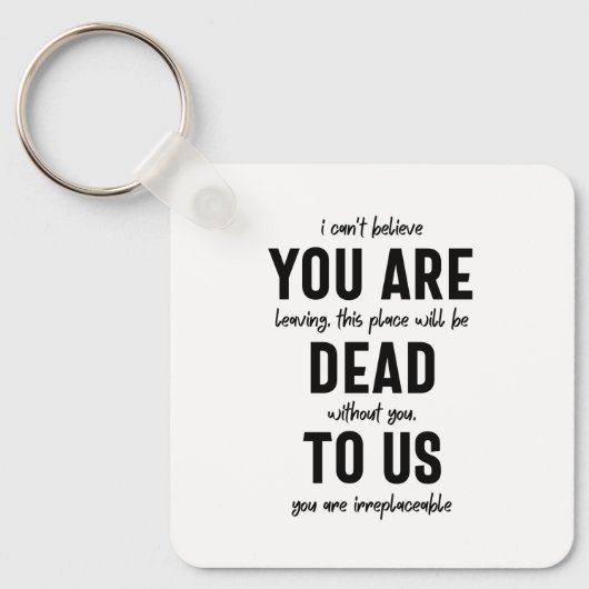 同僚のお別れ、退職、同僚のお別れ キーホルダー (正面)