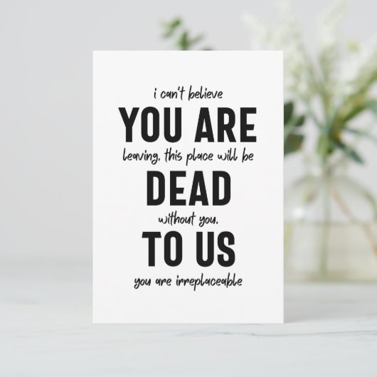 同僚のお別れ、退職、同僚のお別れ サンキューカード (スタンド正面)