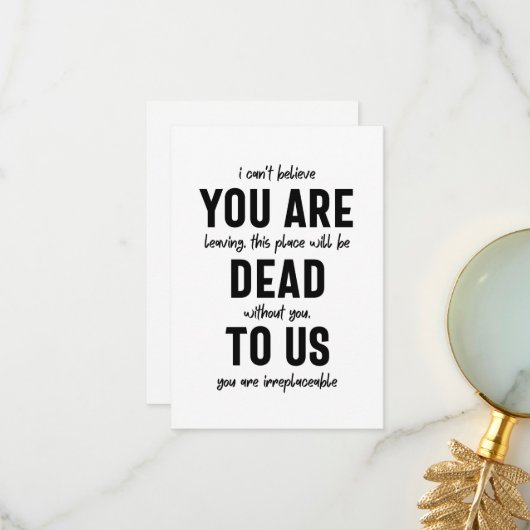 同僚のお別れ、退職、同僚のお別れ サンキューカード (正面/裏面インサイチュ)