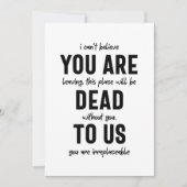 同僚のお別れ、退職、同僚のお別れ シーズンカード (正面)