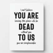 同僚のお別れ、退職、同僚のお別れ フォトプラーク (正面)