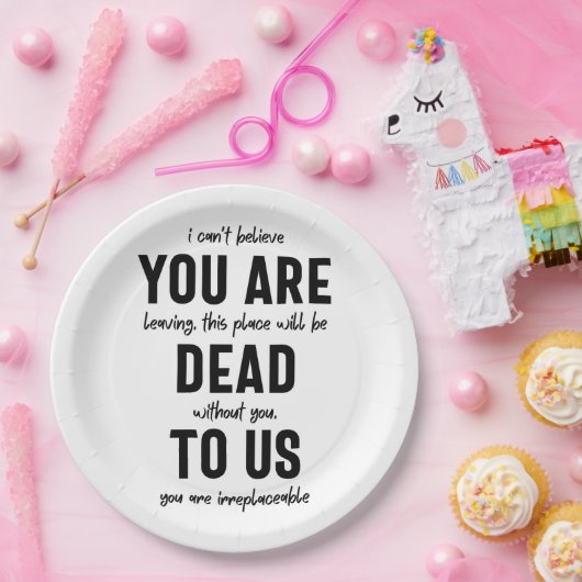 同僚のお別れ、退職、同僚のお別れ ペーパープレート (パーティー)