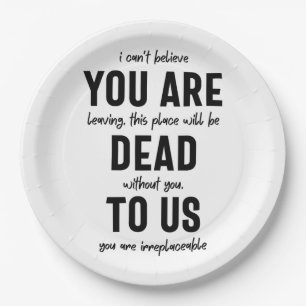 同僚のお別れ、退職、同僚のお別れ ペーパープレート