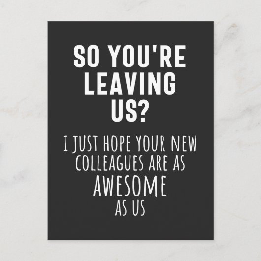 同僚のお別れ、退職、同僚、さよなら シーズンポストカード (正面)