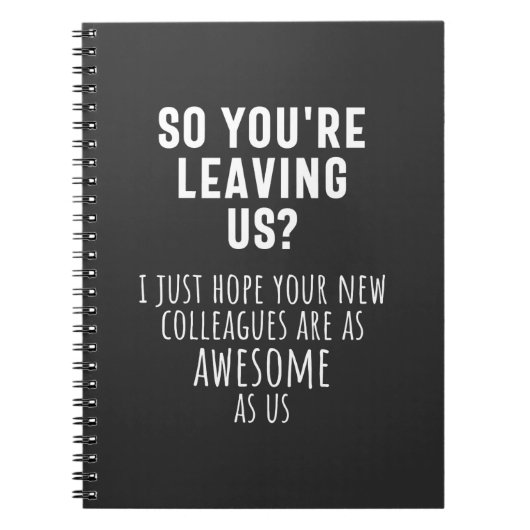 同僚のお別れ、退職、同僚、さよなら ノートブック (正面)