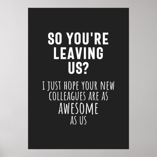 同僚のお別れ、退職、同僚、さよなら ポスター (正面)