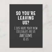 同僚のお別れ、退職、同僚、さよなら ポストカード (正面)