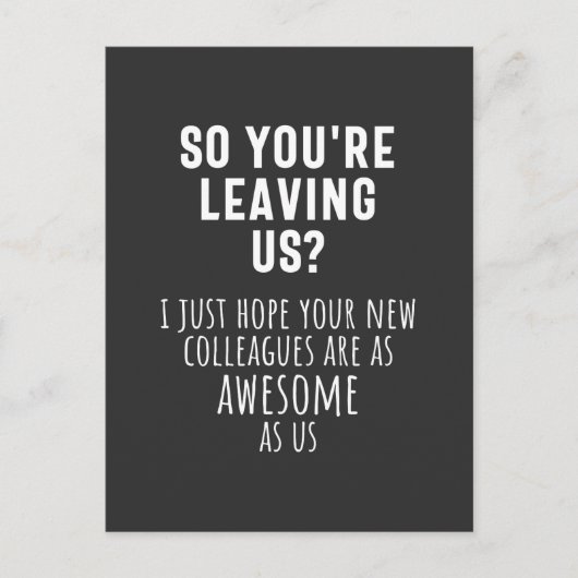 同僚のお別れ、退職、同僚、さよなら ポストカード (正面)