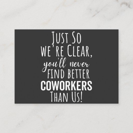 同僚のさよなら |同僚の引っ越し |の贈離れり物 名刺 (正面)