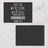 同僚のさよなら |同僚の引っ越し |の贈離れり物 名刺 (正面/裏面)