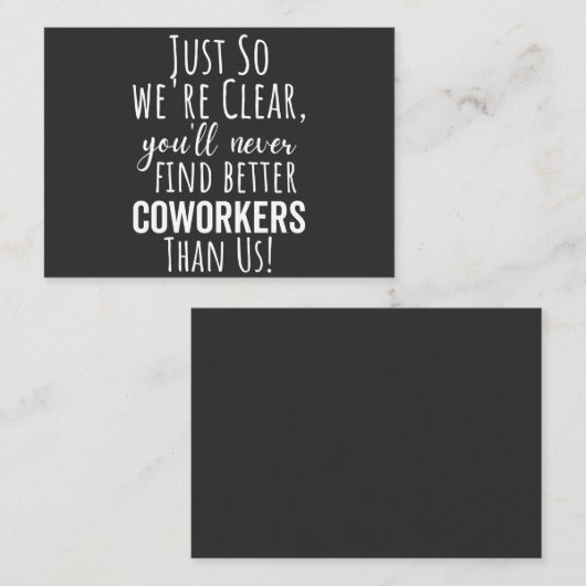 同僚のさよなら |同僚の引っ越し |の贈離れり物 名刺 (正面/裏面)