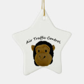 同僚のためのおもしろい航空交通管制ギフト。 セラミックオーナメント (右)