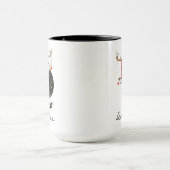 同僚のためのカスタムサンタモノグラムコーヒーマグ マグカップ (中央)