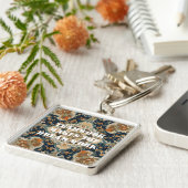 同僚のためのクリスマスバルクギフトペルシャのタイル キーホルダー (側面)