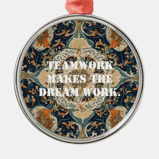 同僚のためのクリスマスバルクギフトペルシャのタイル メタルオーナメント (正面)