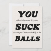 同僚のカー離れド – おめでとう新しいジョブ!おもしろい シーズンカード (正面)