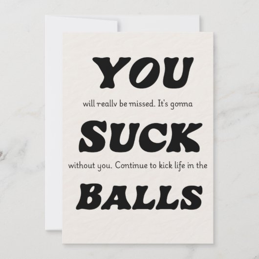 同僚のカー離れド – おめでとう新しいジョブ!おもしろい シーズンカード (正面)