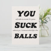 同僚のカー離れド – おめでとう新しいジョブ!おもしろい シーズンカード (スタンド正面)