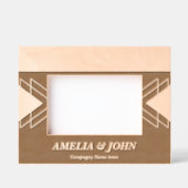 同僚のジオメトリックカスタム写真木目フレーム レーザー彫刻フレーム (正面)