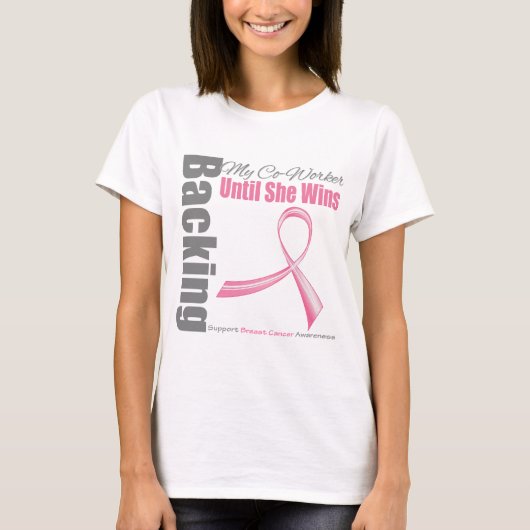 同僚の乳がんに対する支援 Tシャツ (正面)