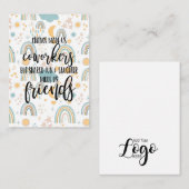 同僚の仕事友達ギフト仕事BFF、友情 ノートカード (正面/裏面)