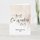 同僚の友人のクリスマスにメリークリスマスを祈る カード (正面)