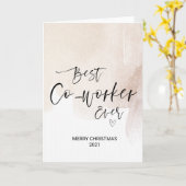 同僚の友人のクリスマスにメリークリスマスを祈る カード (黄色い花)