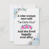 同僚の女性が新しい仕事に旅立つ、寂しいけど応援してる カード (正面)