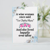 同僚の女性が新しい仕事に旅立つ、寂しいけど応援してる カード (スタンド正面)