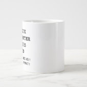 同僚の新しい仕事の女性男性のための別れ、別れ ジャンボコーヒーマグカップ (正面)