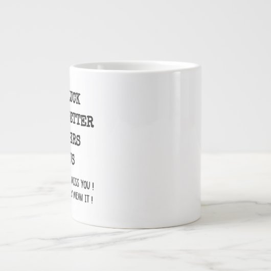 同僚の新しい仕事の女性男性のための別れ、別れ ジャンボコーヒーマグカップ (正面)