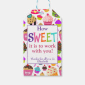 同僚の甘いカップケーキ ギフトタグ (正面)