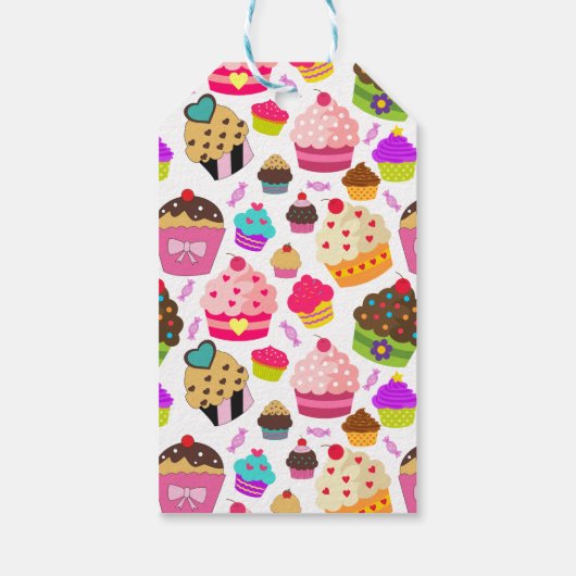 同僚の甘いカップケーキ ギフトタグ (裏面)