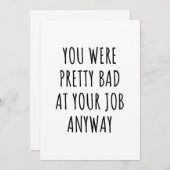 同僚の異動・退職カード 招待状 (正面/裏面)