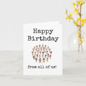 同僚の誕生日カード、かわいい、私たち全員 カード (黄色い花)