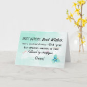 同僚の誕生日「注文」カード カード (黄色い花)