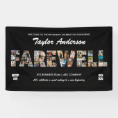 同僚の退職パーティーの写真コラージュ 横断幕 (横)