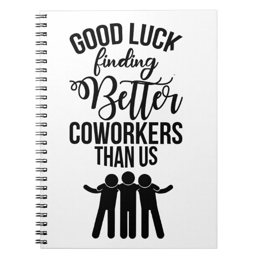同僚の離れギフト、新しい仕事のギフト ノートブック (正面)